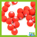 Schmuck Kunststoff rot Gummi Perlen runden Toho Perlen